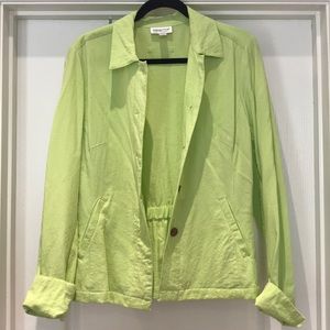 Cold water Creek lime green jacket M
